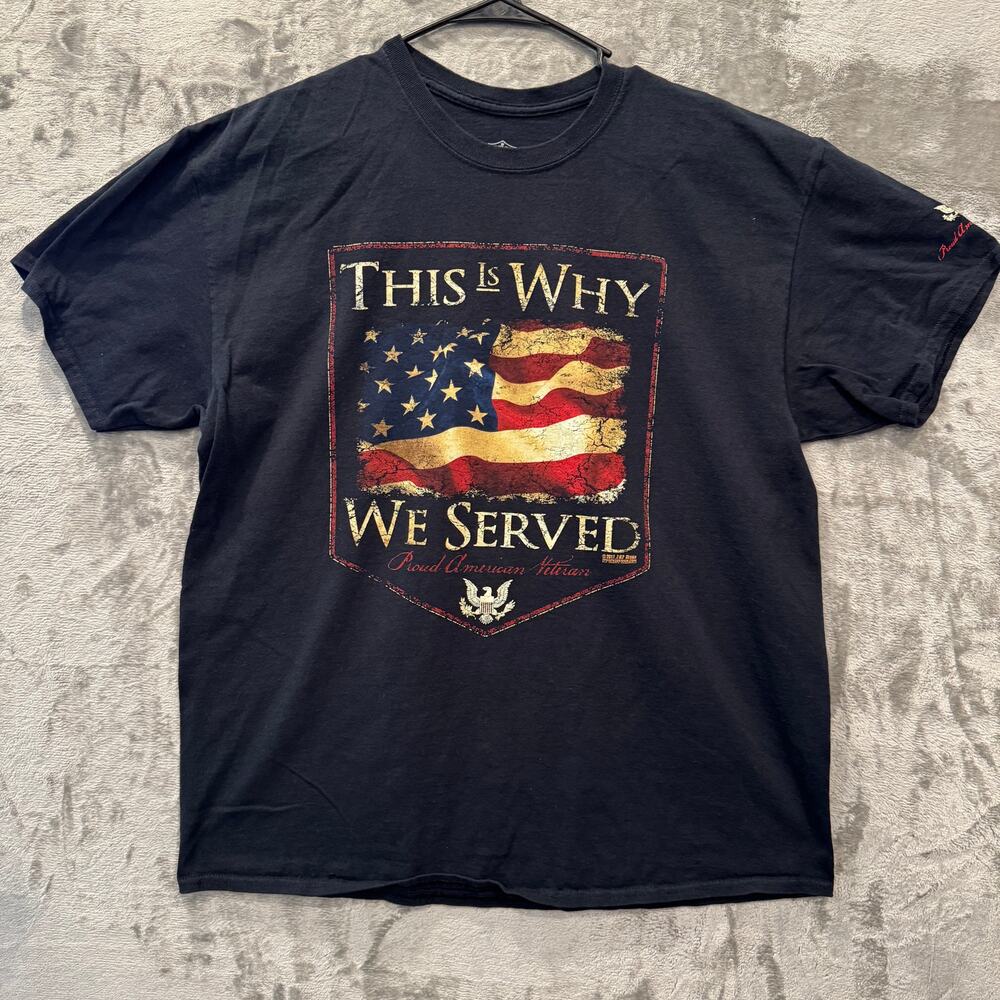 Battlespace “This Is Why We Served” Veteran Graphic Tee XL | Patriotic USA 7.62